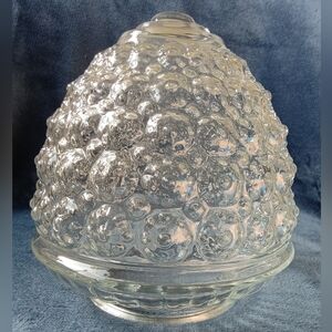 Vintage Clear Glass Bubbles Acorn Shape 6" Ceiling Fixture Shade Globe